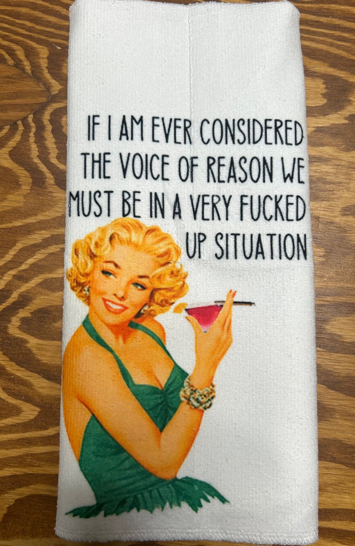 Voice of Reason Tea Towel