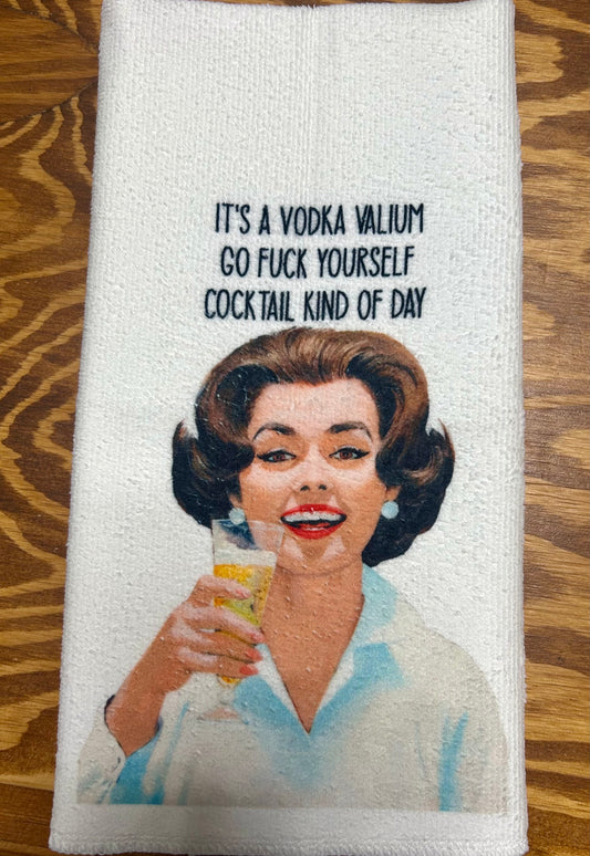 Vodka Valium Tea Towel