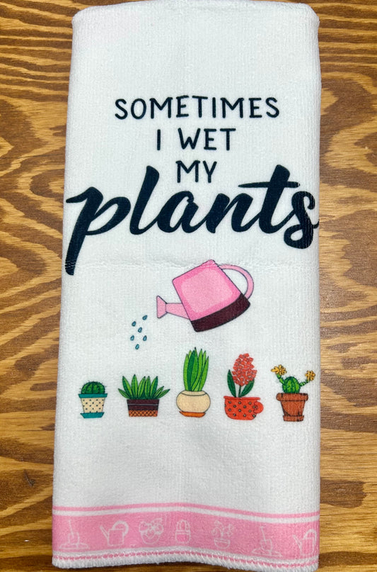 Wet your Plants Tea Towel