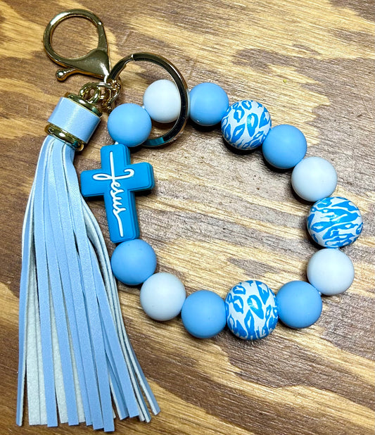 Blue Cross Keychain