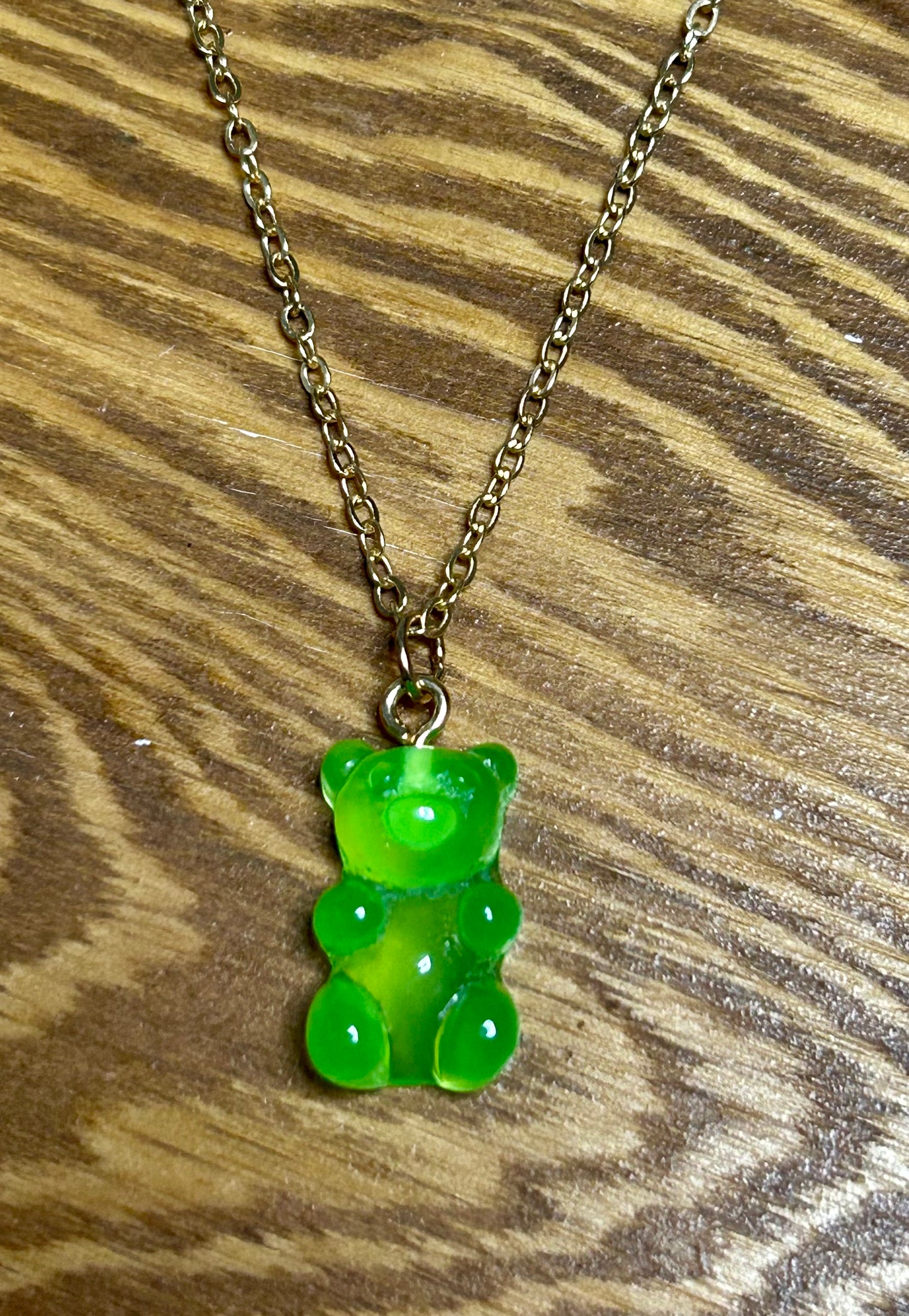 Green Gummy Bear Necklace