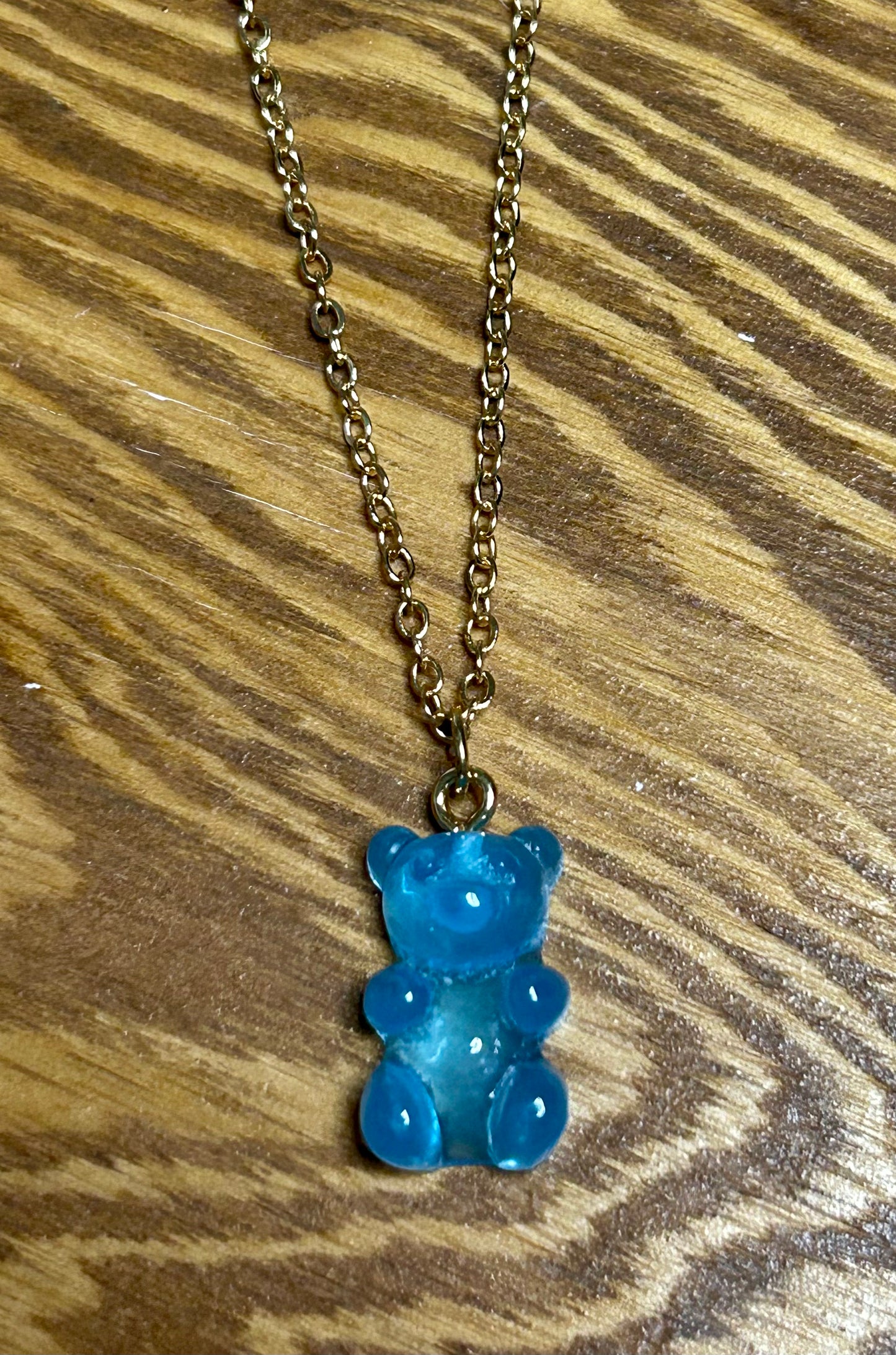 Blue Gummy Bear Necklace